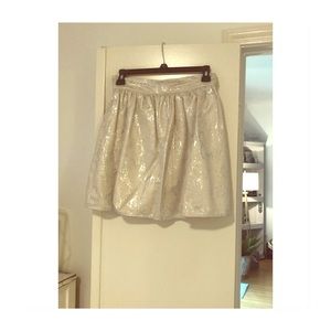 Metallic Snake Print Skirt